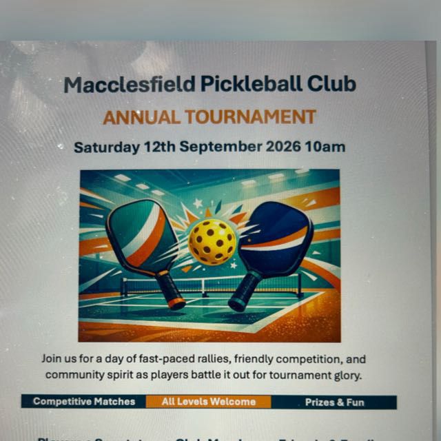 Macclesfield Pickleball Club Annual Tournament 2026